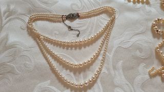 Lotto collane perle anni 30-50 da restaurare