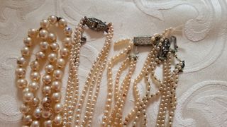 Lotto collane perle anni 30-50 da restaurare