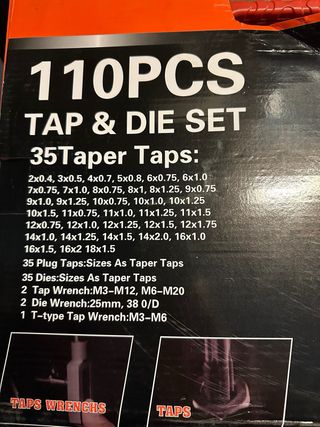 Juego Machos y Terrajas 110 Piezas