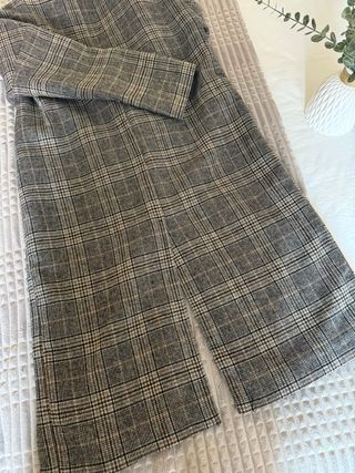 Abrigo cuadros oversize Zara vintage