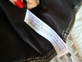 Abrigo cuadros oversize Zara vintage