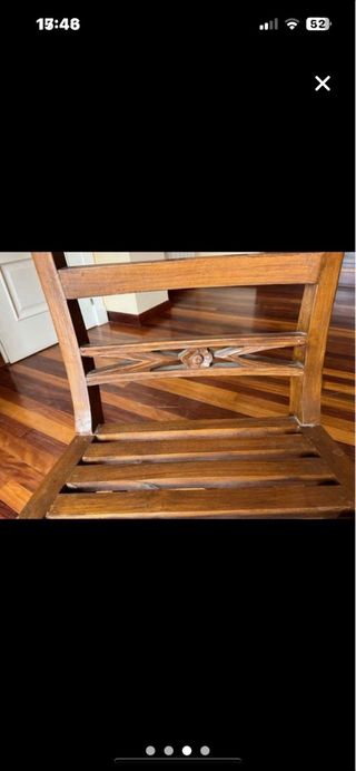 Sillas de teca coloniales (2 unidades)