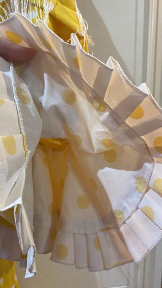 Traje Flamenca Niña Amarillo Lunares