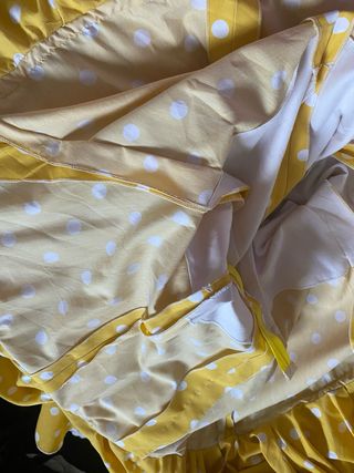 Traje Flamenca Niña Amarillo Lunares
