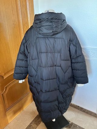 Abrigo largo oversize negro mujer