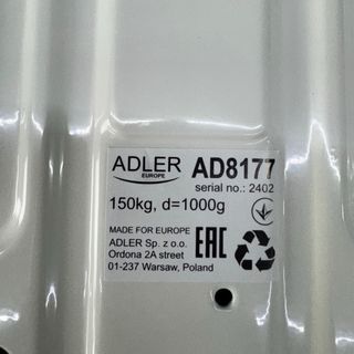 Báscula de Baño Adler AD8177