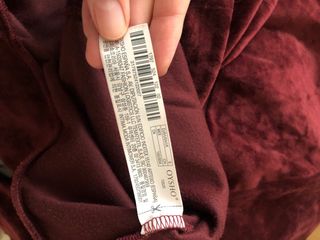 Oysho Sudadera Oversize Borgoña Talla S