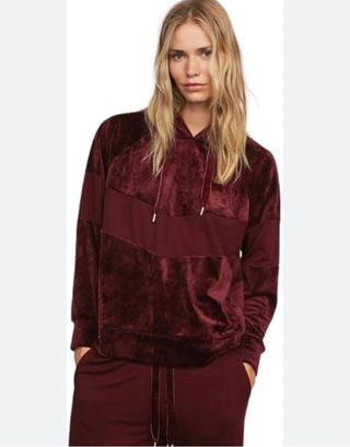 Oysho Sudadera Oversize Borgoña Talla S