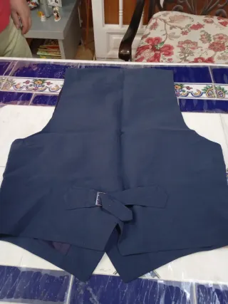 Chaleco mujer tergal azul