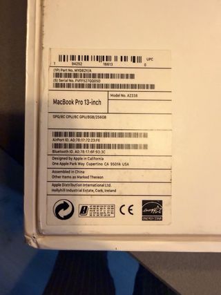 MacBook Pro M1 Touch Bar Plata