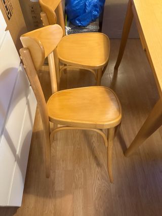 Tavolo da pranzo estensibile in legno massello/4 sedie