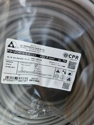 Cavo elettrico 4x2.5 mm² CPR