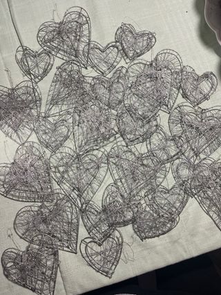 Corazones Decoración Plateados