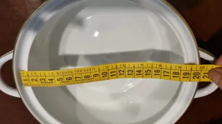 Zuppiera e piatto porcellana decoro floreale