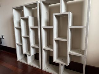 Set 2 Estanterías Blancas Madera 85x48x16