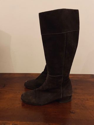 Stivali Max Mara in camoscio marrone