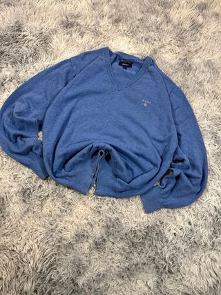 Jersey Gant Azul Talla M Vintage Old Money