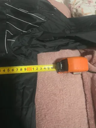 Chubasquero Adidas XL Negro Rayas Blancas