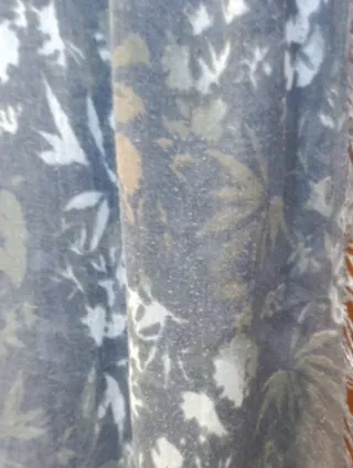 Pañuelo Maxi 100% Algodón Floral Azul y Ocre