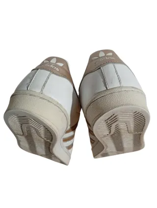 Adidas Superstar Mujer Talla 39.5 Dorado/Blanco