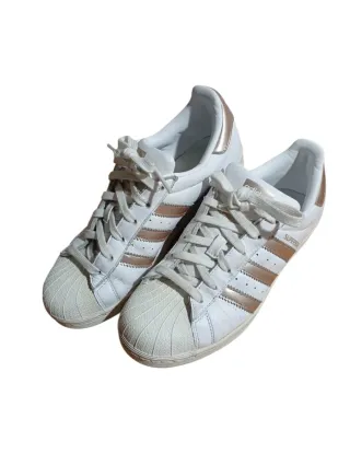 Adidas Superstar Mujer Talla 39.5 Dorado/Blanco