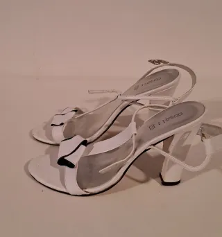 Sandali bianchi tacco alto tg. 38
