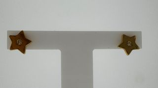 PENDIENTES DE ORO 18 QUILATES Y DIAMANTE NATURALES