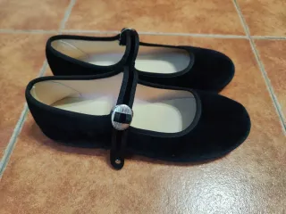 Merceditas terciopelo negro