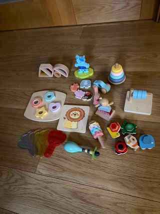 Lote Juguetes Madera Bebé