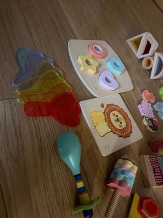 Lote Juguetes Madera Bebé