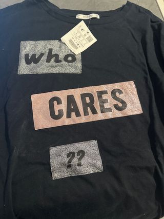 Camiseta Pull&Bear Negra Talla L