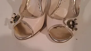 Sandali Bata Tg. 38 Beige/Oro