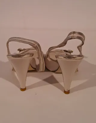 Sandali Bata Tg. 38 Beige/Oro