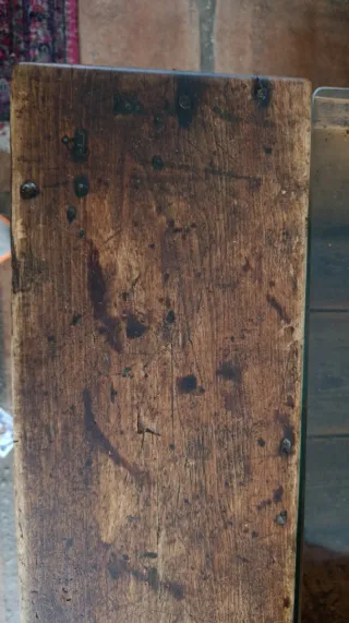 Mesa centro rústica madera y cristal