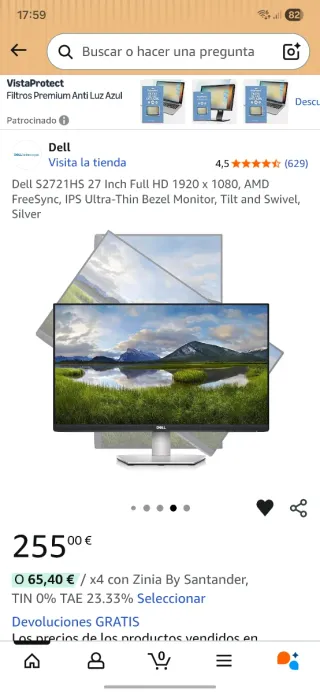 Monitor Dell 27 Full HD IPS