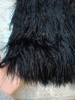 Vestido fiesta lentejuelas y plumas