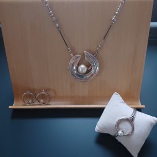 UNOde50 - Pendientes de aro con perla