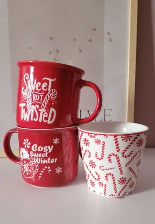 Lote 3 Tazas Cerámica Navidad