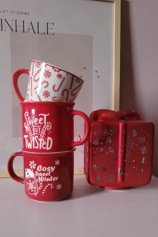 Lote 3 Tazas Cerámica Navidad