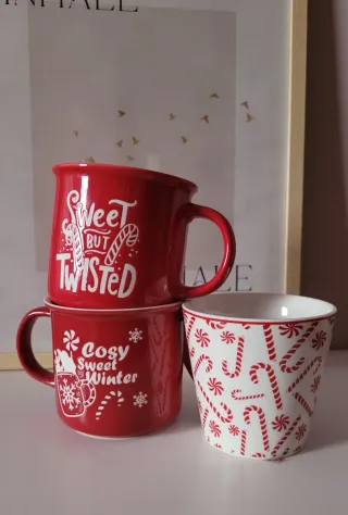 Lote 3 Tazas Cerámica Navidad