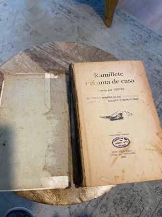 Libro Cocina Ramillete del ama de casa 1927