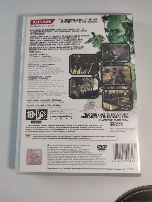 Metal Gear Solid 3 Snake Eater PS2