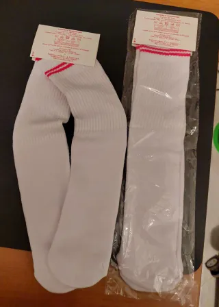 2 paia di calzettoni Ringo Bianchi Rossi Taglia Un