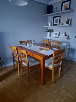 Mesa Comedor Madera + 6 Sillas