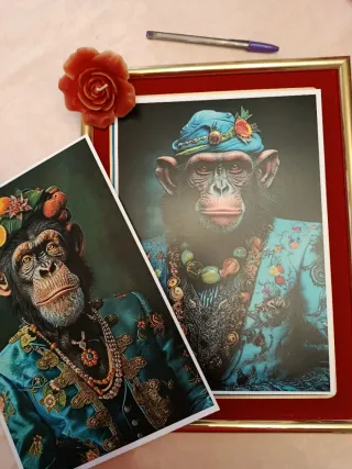 Cuadro Dalmata Rockero Rojo