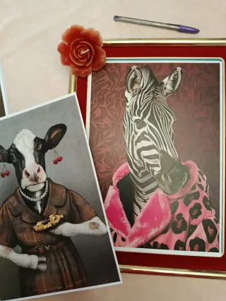 Cuadro Dalmata Rockero Rojo