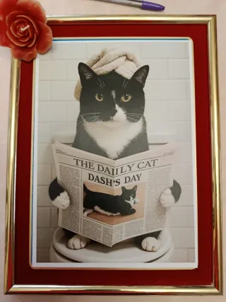 Cuadro Dalmata Rockero Rojo