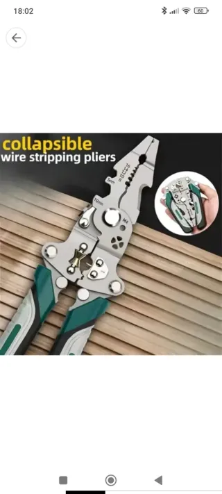 Alicate pelacables plegable