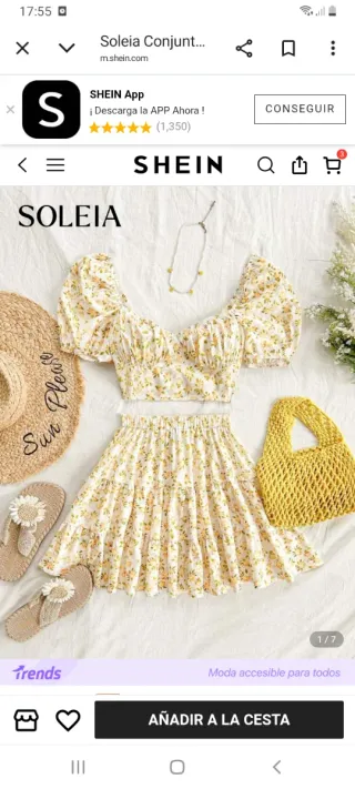 Conjunto SHEIN floral S