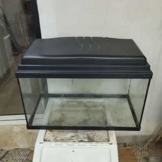 Acuario Pecera 60L Negro y Transparente